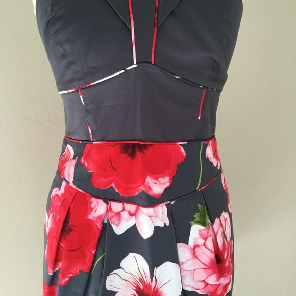 Sine for Anthro Hollyhock Semistrapless Cocktail - Picture 4 of 8